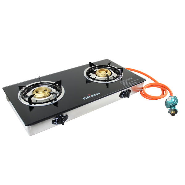 Vulcanus 2-23G Double cast iron glass burner, Free shipping (Excluding HI, AK)