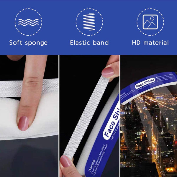 Disposable Face Shield (Blue/Clear)