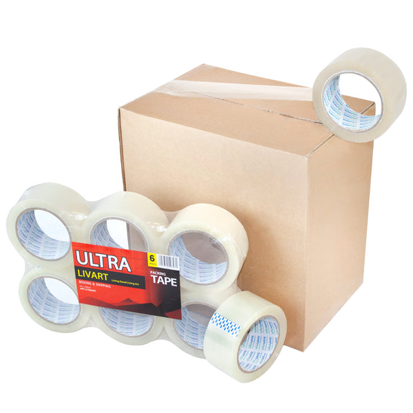 Ultra Boxing & Shipping Tape, Packing Tape, 2" x 100 Yard 6Rolls_VPT-210043C (24Rolls), Free shipping (Excluding HI, AK)