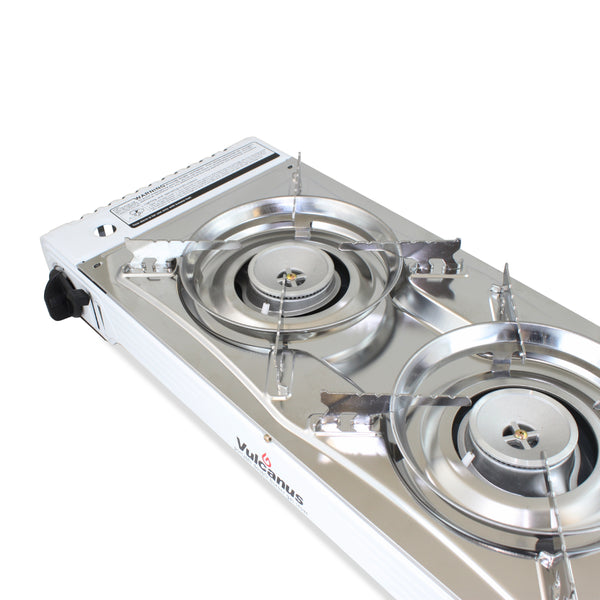 Vulcanus LMSD-5800 Portable double burner gas stove, Free shipping (Excluding HI, AK)