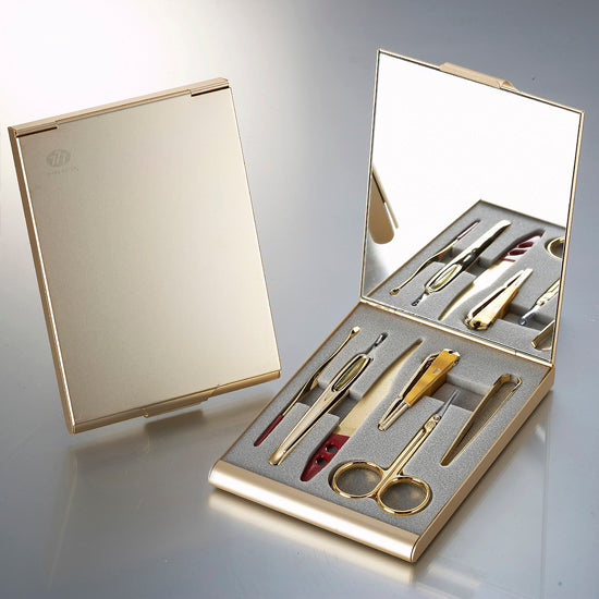 Three Seven, Nail Clipper Set gold 6pcs DS-12200G, MADE IN KOREA, Free shipping (Excluding HI, AK)