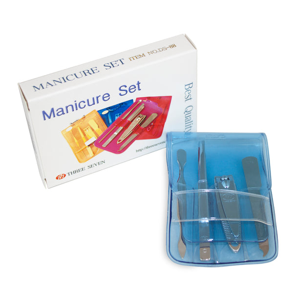 Three Seven, Nail Clipper Set 4pcs DS-84, MADE IN KOREA (Blue), Free shipping (Excluding HI, AK)