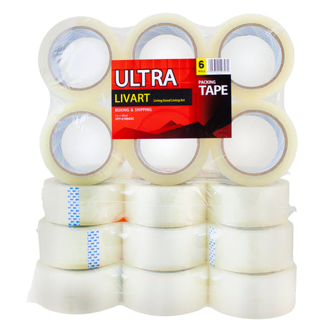Ultra Boxing & Shipping Tape, Packing Tape, 2" x 100 Yard 6Rolls_VPT-210043C (24Rolls), Free shipping (Excluding HI, AK)