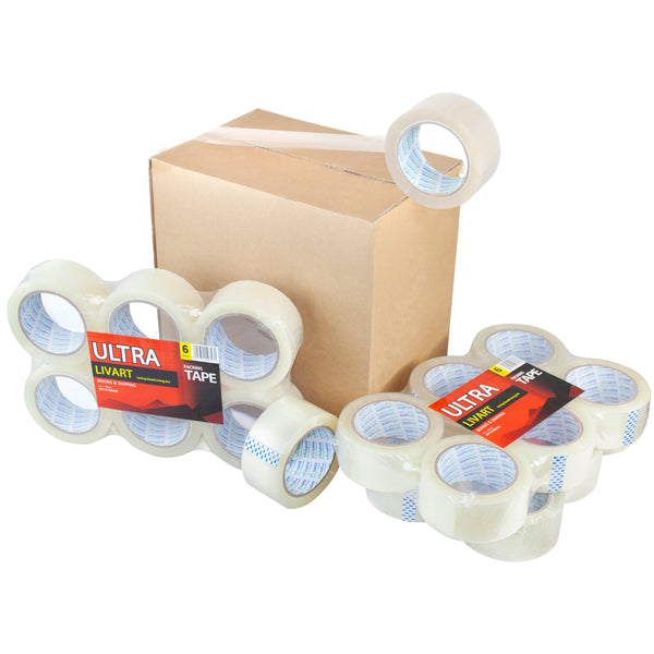 Ultra Boxing & Shipping Tape, Packing Tape, 2" x 100 Yard 6Rolls_VPT-210043C (18Rolls), Free shipping (Excluding HI, AK)